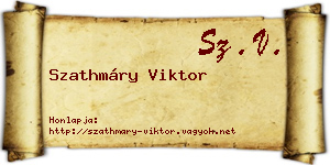 Szathmáry Viktor névjegykártya