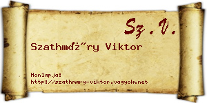 Szathmáry Viktor névjegykártya
