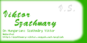 viktor szathmary business card