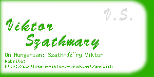 viktor szathmary business card